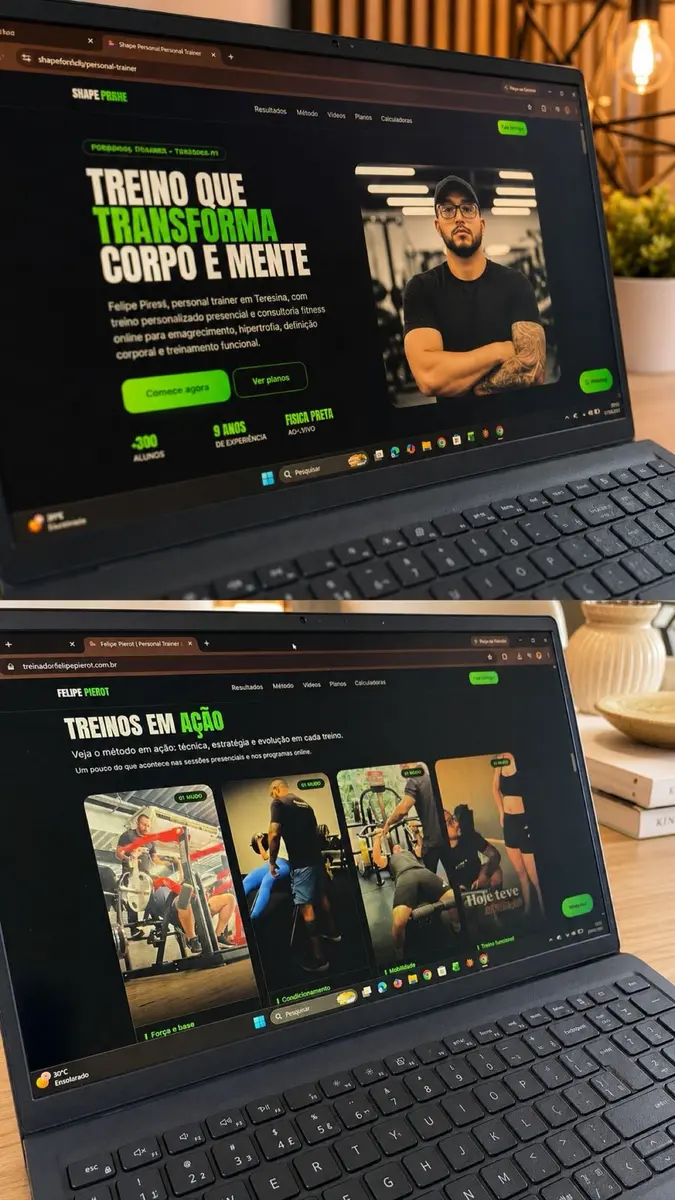 Projeto Felipe Pierot, Landing page • Personal trainer
